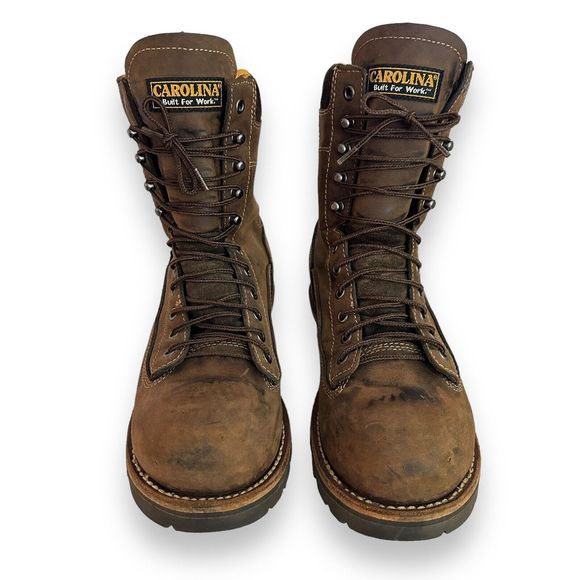 Carolina Composite Toe 8” Logger Boots CA7522 Mens 8.5 D Resistant Waterproof - Picture 3 of 11